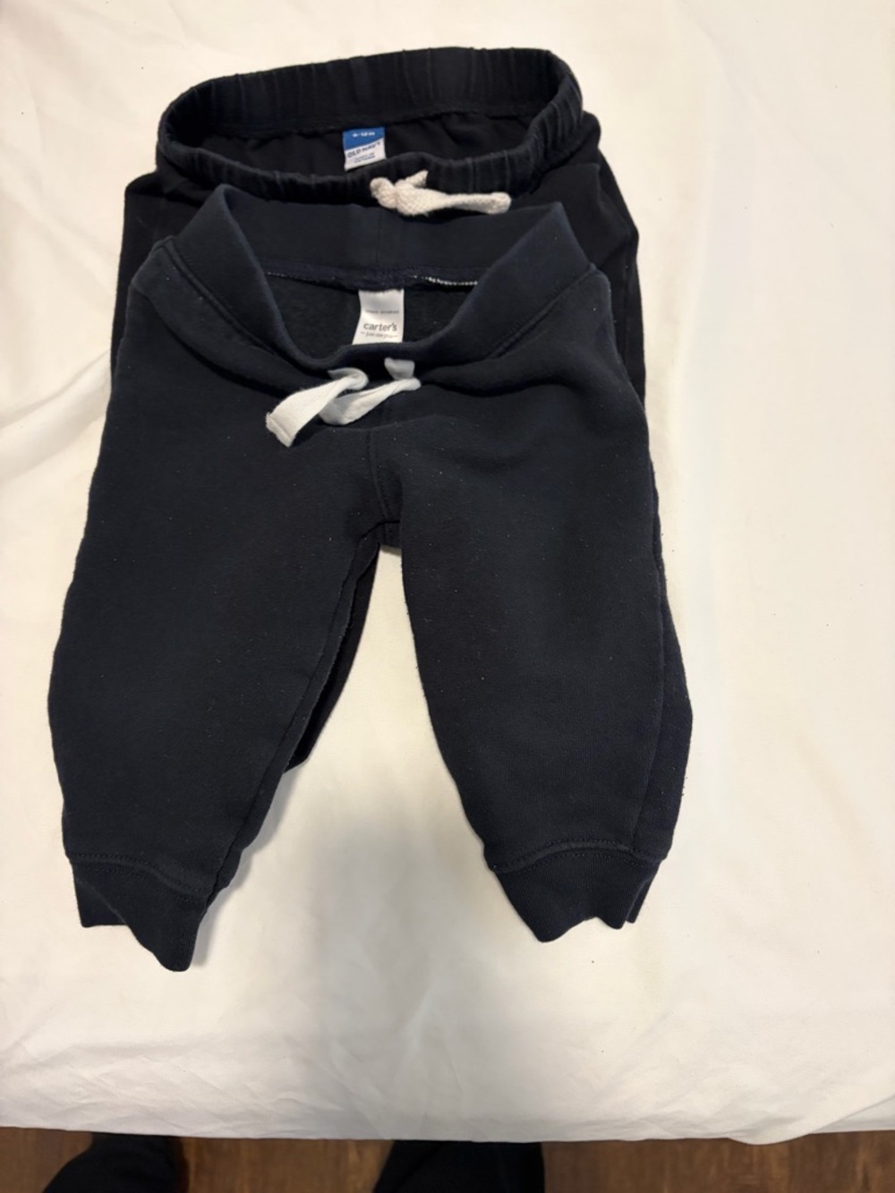 Black Kids Pants with White Drawstring.